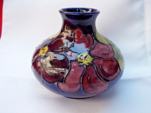 Moorcroft squat vase - vase, 10.5cm