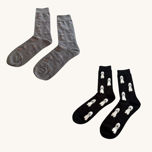 Bedlington terrier socks - bedlington, beddy