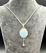 ANTIQUE ART DECO SILVER ENAMEL