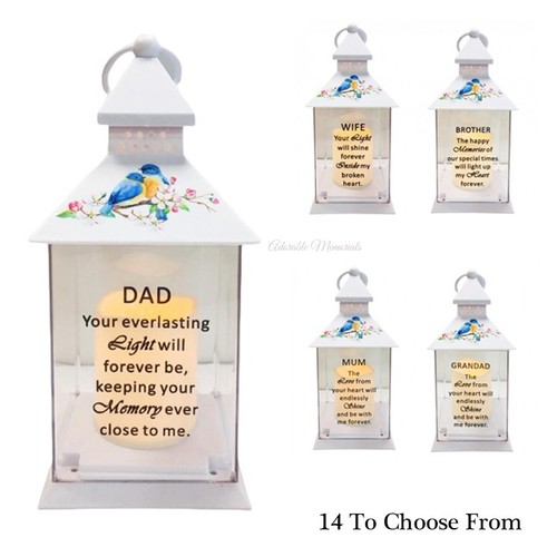 Memorial blue bird lantern - blue,