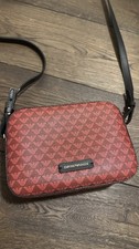 Original Emporio Armani Red Pattern Camera Crossbody Bag – Used/Excellent