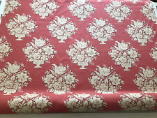 3.1m Osborne And Little Iseult Fabric Vintage 1991 Flowers In Urns Linen Blend