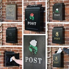 "Oxford Rose" Secure Lockable Wall Mounted Letter Post Box