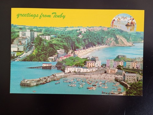 Postcard unusual tenby view - tenby, view-