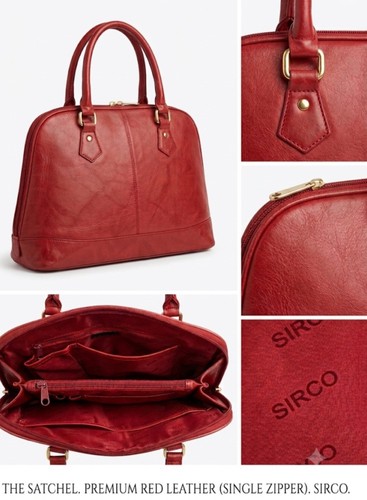 Sirco the satchel red leather - red,