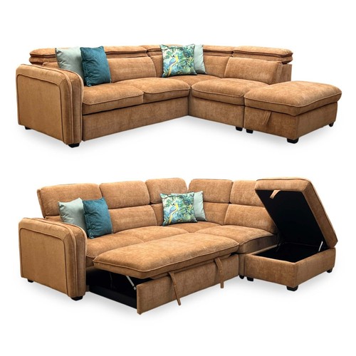 Rodney corner sofa bed rust - bed,