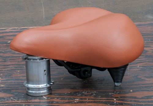 Brown cruiser bicycle saddle - brown,