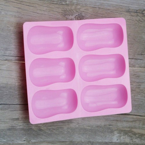 Cavity rectangle oval soap - 6-cavity,