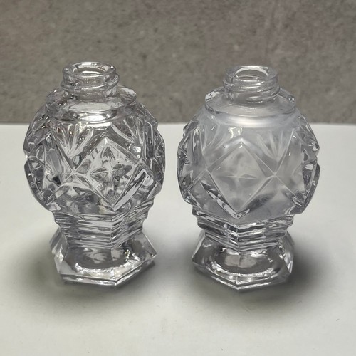 Vintage clear glass salt - clear, &