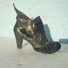 Irregular Choice Leather Miaow Ankle Boots UK 5 Eur 38 Womens Miaow Black Boots