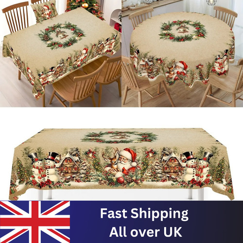 Vintage christmas tablecloth - christmas,