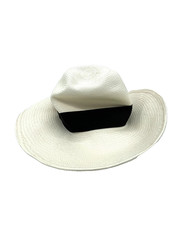 Borsalino White Straw Hat