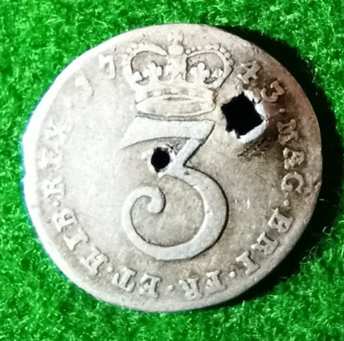 1743 george silver maundy - 1743,