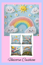 Girl's UNICORN Complete Cushion - Case & Core - 45 x 45 cm CHOOSE Christmas Gift