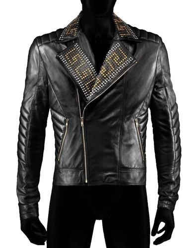 Versace leather jacket - h&m,