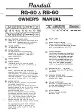 Owner's Manual for Randall