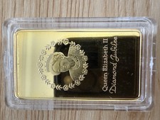Gold plated commemorative bar