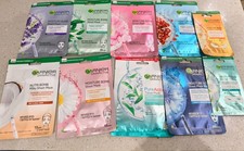 10x Garnier Moisturising Sheet Face Masks skin beauty Assorted set sealed