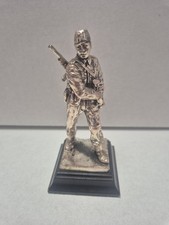 Vintage Military Pewter Figure