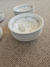 Biltons Orange Iris Cereal Dessert Bowls 6.5" x 6 Bowls Vintage Coloroll 