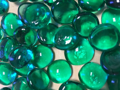 Teal blue glass - glass, gems