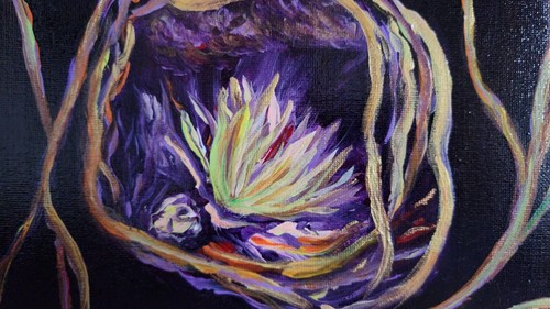 Abstract flower acrylic - abstract,