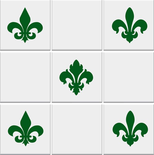 Tile stickers fleur lis - tile, de
