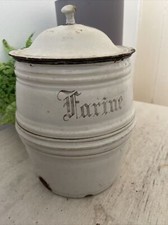 vintage french enamel tin