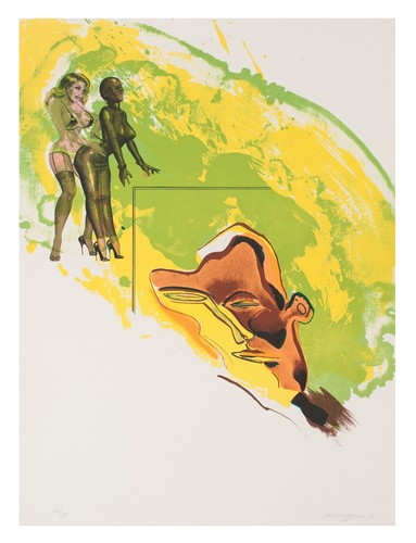 Allen jones color lithograph - allen,