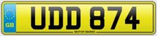 UDD 874 PRIVATE NUMBER PLATE UDD UDDIN UDDEN UDDER UMA URSULA ON DVLA RETENTION