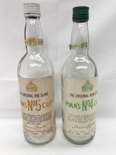 Pimm's No 4 & No 5 Cup Vintage Empty Collectable Bottles 1970s?