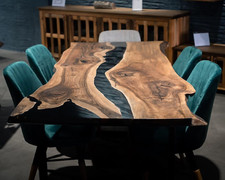Custom Live Edge Epoxy Dining
