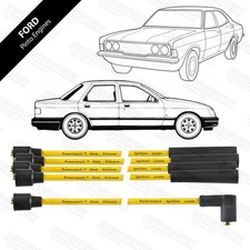Ford Pinto engine HT Leads High Quality 8mm Yellow Performance Double Silicone