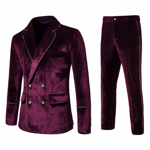 Velvet gold trim double - velvet,
