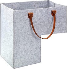 Keyohome Foldable L-shape Stair Basket Organiser, Large Stair Storage Organizer