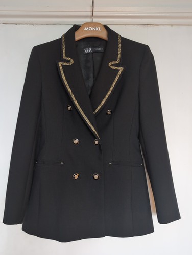 Zara black double breasted - zara,