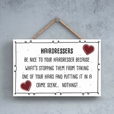 Plaque - Hairdressers Crime