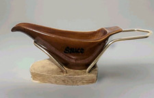 Vintage Wyncraft Lord Nelson Pottery Sauce Boat Creamer  Glazed Brown Ceramic