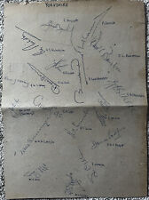 Yorkshire Cricket Signatures On Kraft Paper x 18 Early 70s Some Famous Names