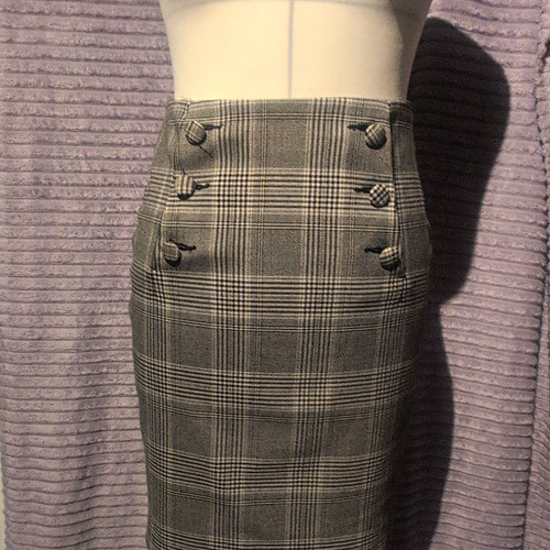 Women grey plaid - women's, knee-length