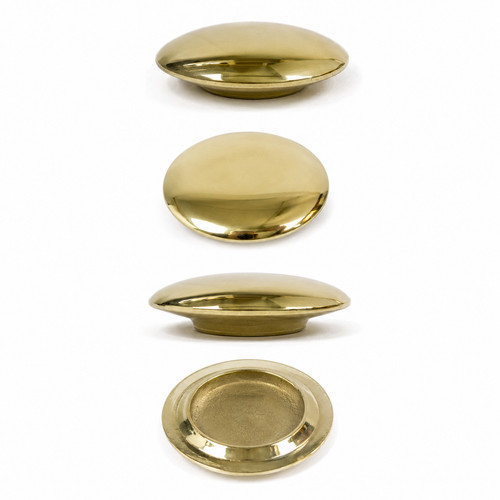 Hollow brass dome caps bed - brass,