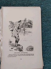 Sk190 Ephemera vintage Punch Cartoon Fishing Waders
