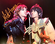 ROLLING STONES: Signed Mick Jagger + Keith Richards 8x10 inch Autographs w/COA
