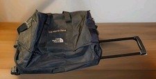 THE NORTH FACE BAG LUGGAGE DUFFLE WITH WHEELS BLACK TRAVEL BAG