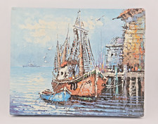 Vintage Nautical Oil Painting