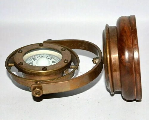 Antique brass nautical gimbal - antique,