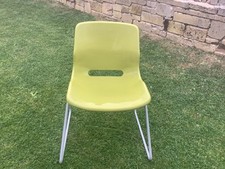 Occasional Single Hard Plastic Contemporary Outdoor/indoor Chair In Bright Green