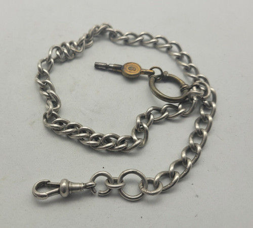 Antique solid silver albert - solid,