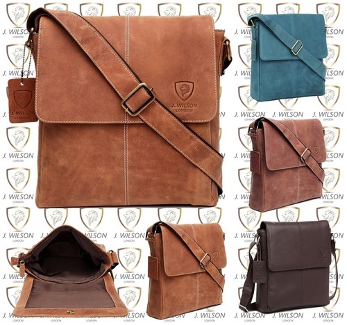 Mens leather shoulder - leather, bag