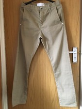 Humor 28" waist khaki chinos button closure pockets straight leg